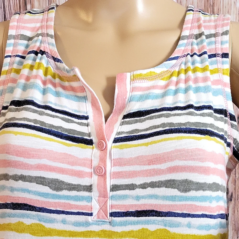 NWOT T By Talbots Women's Short-Sleeve Striped Dress Size S_5